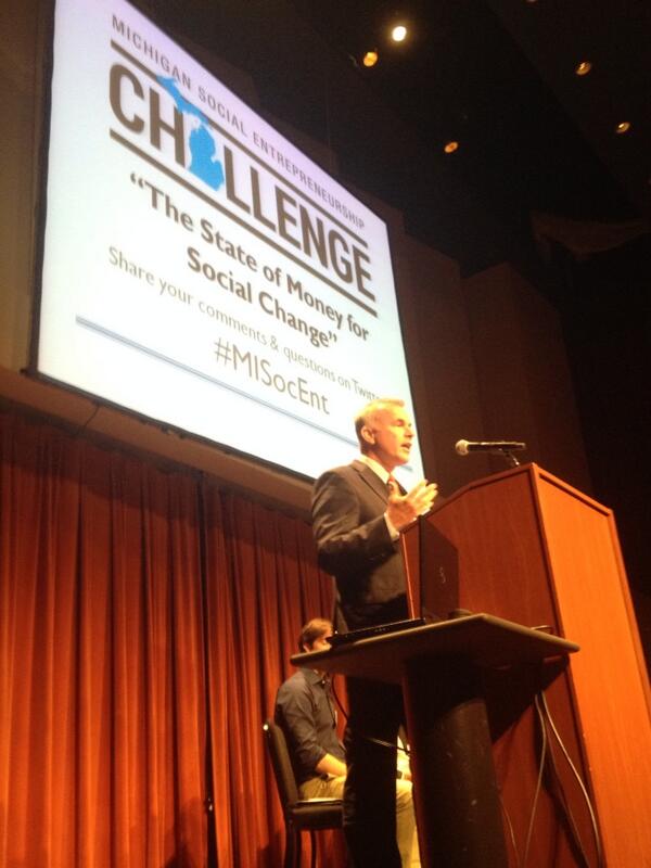 Rich Tafel speaking at a social venture event
